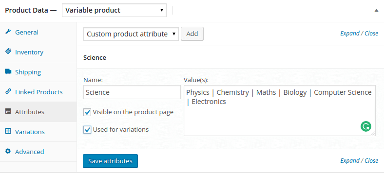 Edwiser Bridge-WooCommerce Integration - Single Product Variation
