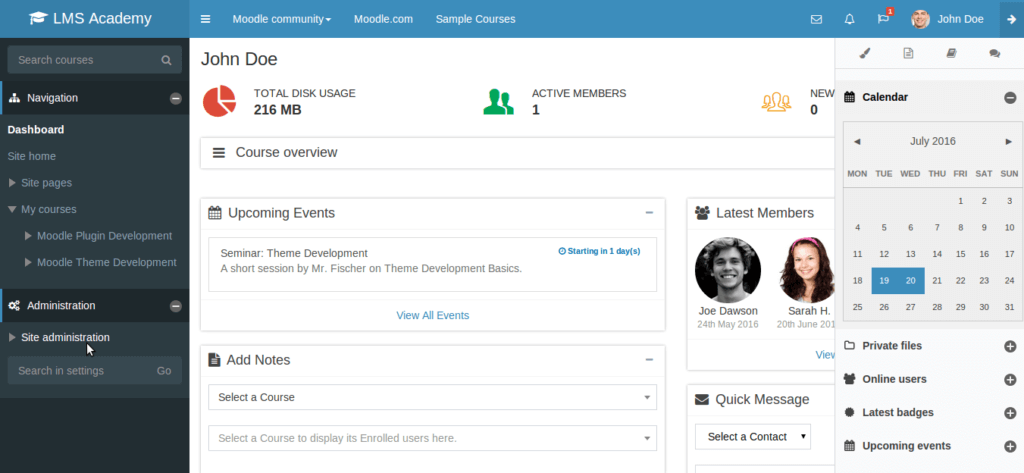 edwiser-remui-dashboard-quick-links