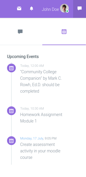 Upcoming Events RemUI