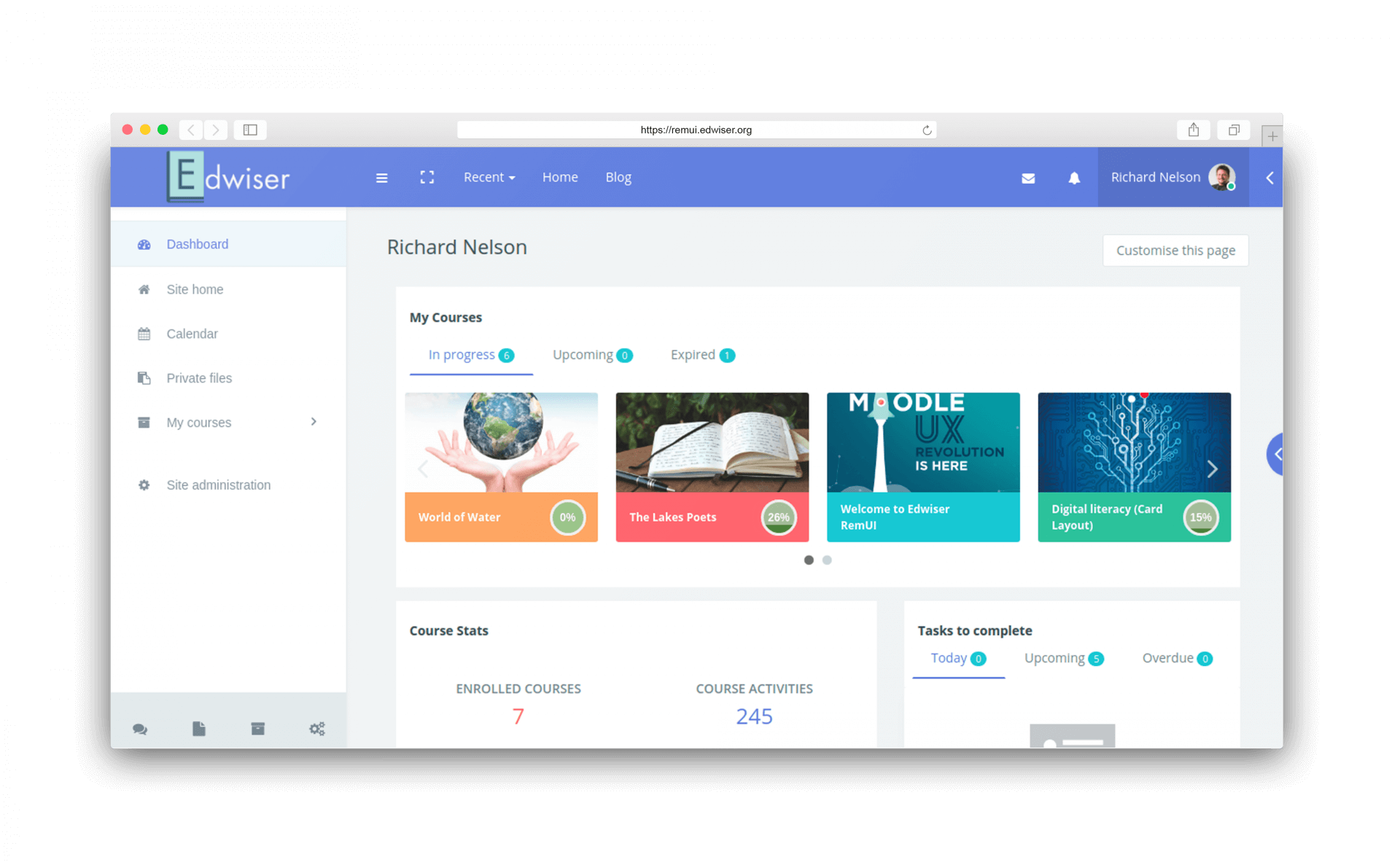 Edwiser RemUI Dashboard