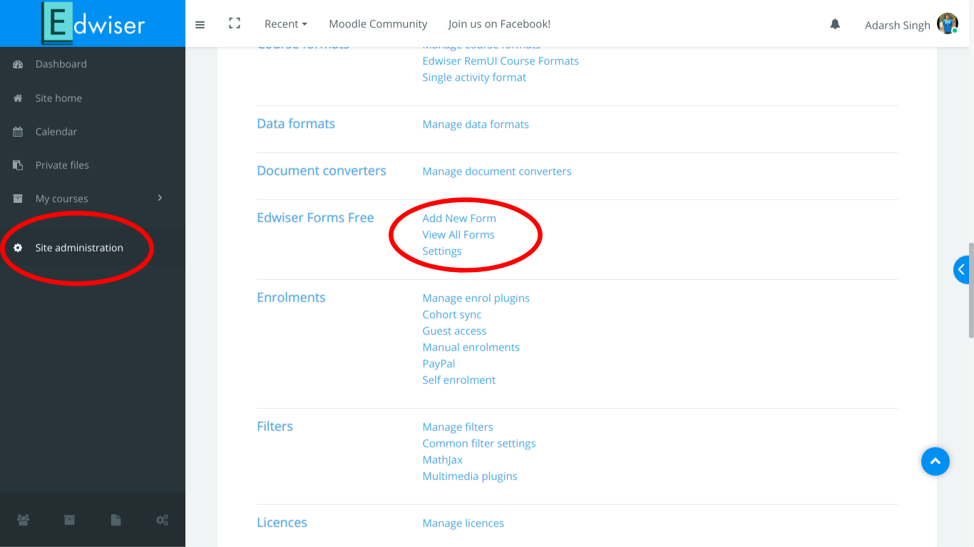 Create Forms in Moodle - Edwiser Forms