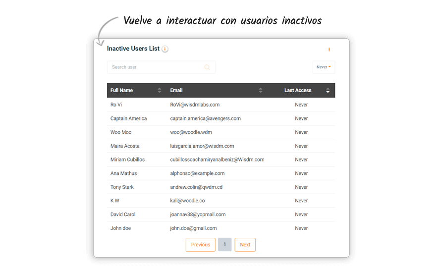 Inactive Users List spanish img