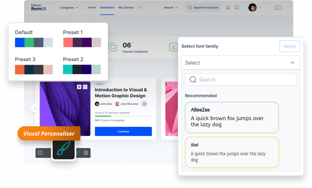 Edwiser RemUI Visual Personalizer&nbsp;