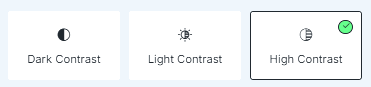Moodle Accessibility Features: Dark Contrast, Light Contrast, High Contrast