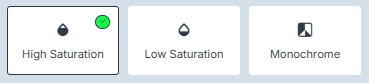 Moodle Accessibility Features: High Saturation, Low Saturation, Monochrome