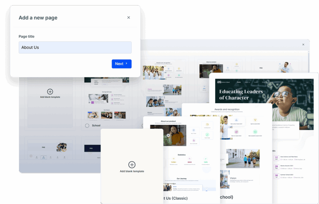 Add Custom Pages using Page builder for Moodle