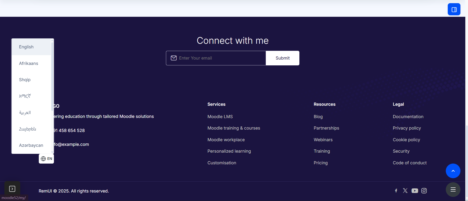 Placement Footer Footer Placement